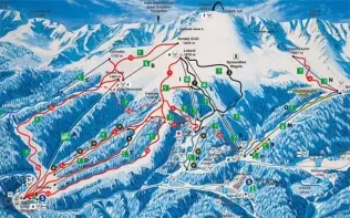 Mapa tras narciarskich na Słowacji