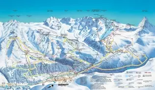 Trasy narciarskie w rejonie Zermatt-Materhorn