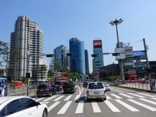 Ruch uliczny w jednym z koreańskich miast