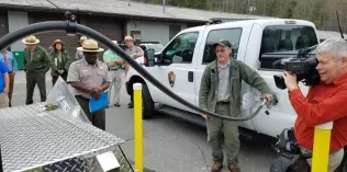 Tankowanie LPG na stacji w Parku Narodowym Great Smoky Mountains
