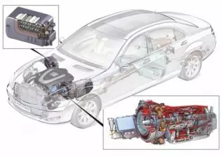 Elementy składowe układu hybrydowego w Mercedesie S 400 Hybrid