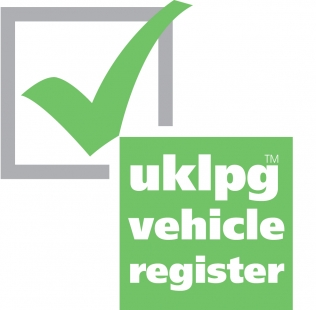 Logo rejestru pojazdów zasilanych autogazem stworzonego przez UKLPG