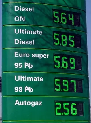 Ceny paliw na stacji w połowie marca 2013 r.