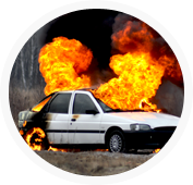 Ekstremalne projekty, płonący ford escort - ikonka
