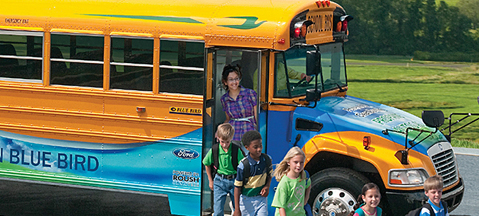 Autobusy Blue Bird Propane Vision w Wisconsin