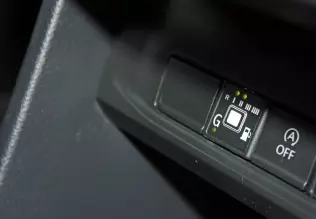 Volkswagen Caddy LPG - przełącznik rodzaju zasilania