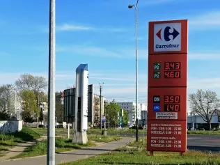 Ceny paliw na stacji Carrefour w Łodzi (8 maja 2020 r.)