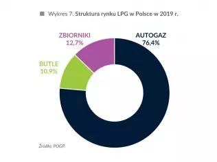 Struktura sprzedaży LPG w Polsce w 2019 r.