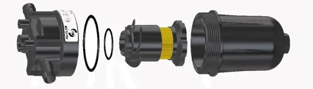 Odstojnikowy filtr fazy lotnej LPG Rail FG4