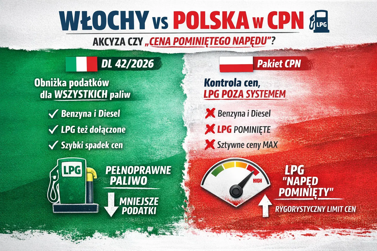 Autogaz we Włoszech tańszy niż w Polsce