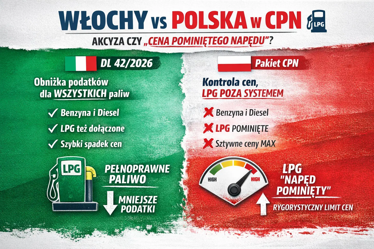 Autogaz we Włoszech tańszy niż w Polsce